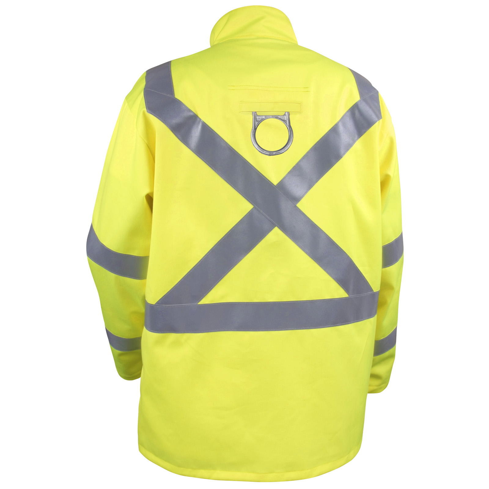 Picture of Black Stallion JF1117-HY 9 OZ FLAME RESISTANT ANSI HI-VIS COTTON JACKET WITH SILVER REFLECTIVE